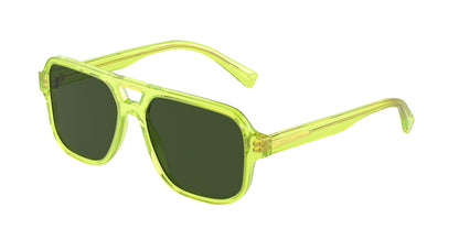 Dolce & Gabbana Kids DX4003 Pilot Sunglasses  344171-Transparent Lime 50-130-14 - Color Map Green