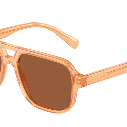 Dolce & Gabbana Kids DX4003 Pilot Sunglasses  344273-Transparent Orange 50-130-14 - Color Map Orange