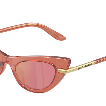 Dolce & Gabbana Kids DX4008 Cat Eye Sunglasses  3104/Z-Glitter Pink 44-130-18 - Color Map Pink