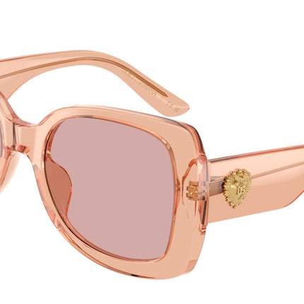 Dolce & Gabbana Kids DX4012 Butterfly Sunglasses  322684-Nude Transparent 50-130-17 - Color Map Pink