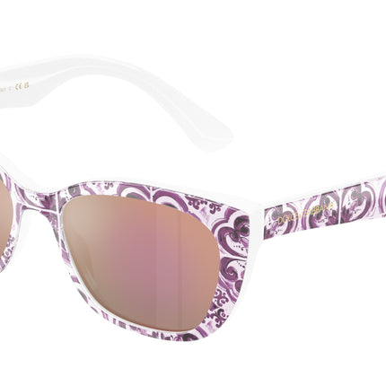 Dolce & Gabbana Kids DX4427 Cat Eye Sunglasses  34595R-Violet Maiolica 49-130-15 - Color Map Multicolor