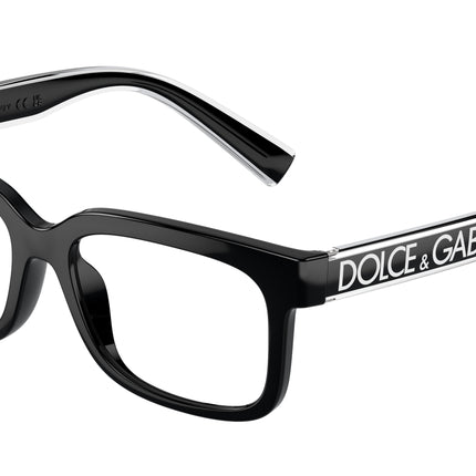Dolce & Gabbana Kids DX5002 Rectangle Eyeglasses  501-Black 49-130-15 - Color Map Black