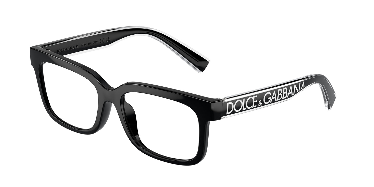 Dolce & Gabbana Kids DX5002 Rectangle Eyeglasses  501-Black 49-130-15 - Color Map Black