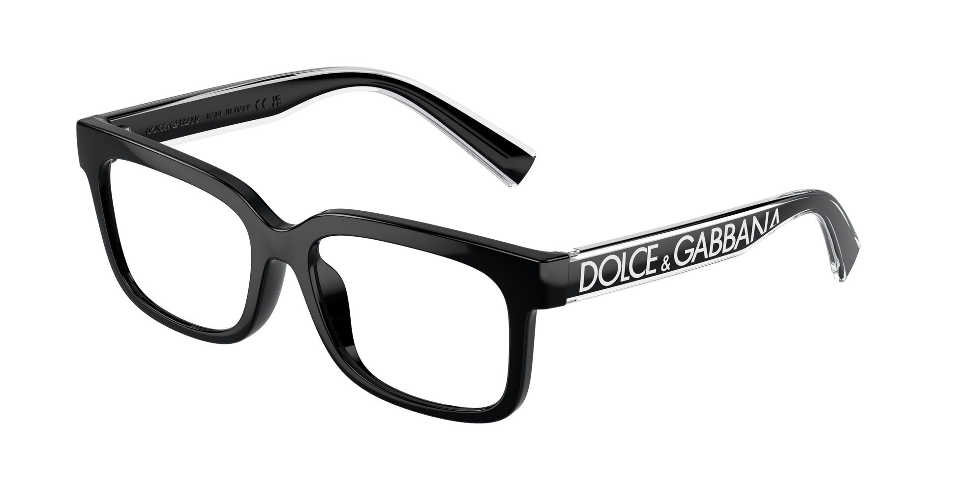 Dolce & Gabbana Kids DX5002 Rectangle Eyeglasses  501-Black 49-130-15 - Color Map Black