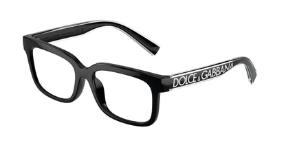 Dolce & Gabbana Kids DX5002 Rectangle Eyeglasses  501-Black 49-130-15 - Color Map Black