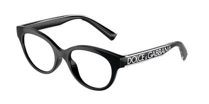 Dolce & Gabbana Kids DX5003 Phantos Eyeglasses  501-Black 48-130-17 - Color Map Black