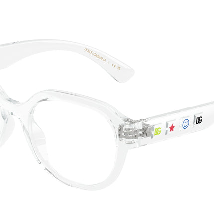 Dolce & Gabbana Kids DX5004U Round Eyeglasses  3133-Crystal 48-130-17 - Color Map Transparent