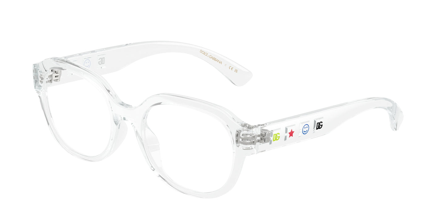 Dolce & Gabbana Kids DX5004U Round Eyeglasses  3133-Crystal 48-130-17 - Color Map Transparent