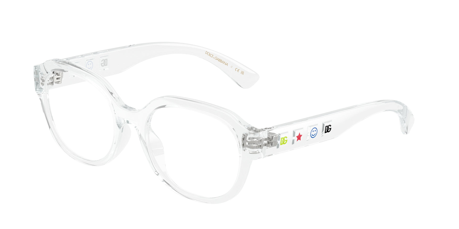 Dolce & Gabbana Kids DX5004U Round Eyeglasses  3133-Crystal 48-130-17 - Color Map Transparent