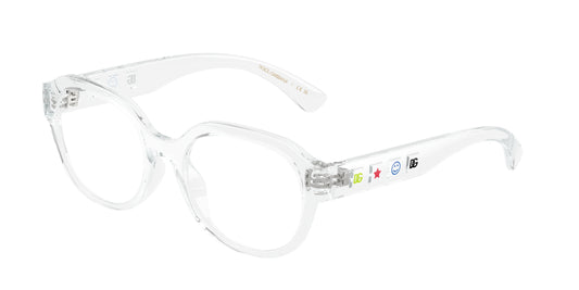 Dolce & Gabbana Kids DX5004U Round Eyeglasses  3133-Crystal 48-130-17 - Color Map Transparent