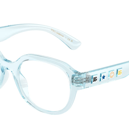 Dolce & Gabbana Kids DX5004U Round Eyeglasses  3346-Transparent Azure 48-130-17 - Color Map Blue
