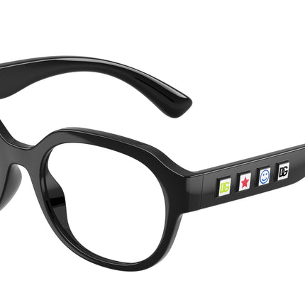 Dolce & Gabbana Kids DX5004U Round Eyeglasses  501-Black 48-130-17 - Color Map Black