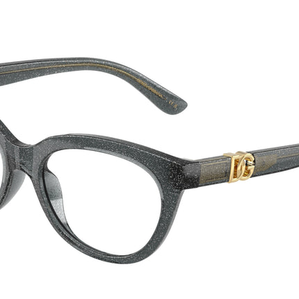 Dolce & Gabbana Kids DX5005U Butterfly Eyeglasses  3241-Glitter Black 48-130-15 - Color Map Black