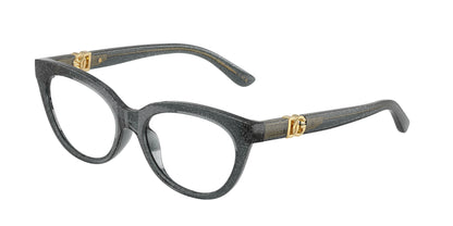 Dolce & Gabbana Kids DX5005U Butterfly Eyeglasses  3241-Glitter Black 48-130-15 - Color Map Black