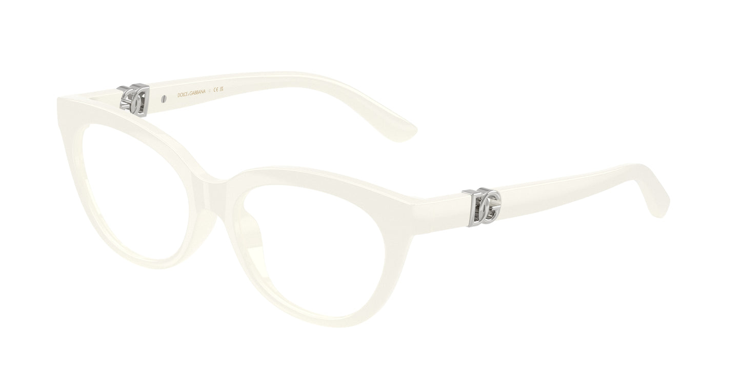 Dolce & Gabbana Kids DX5005U Butterfly Eyeglasses  3312-White 48-130-15 - Color Map White