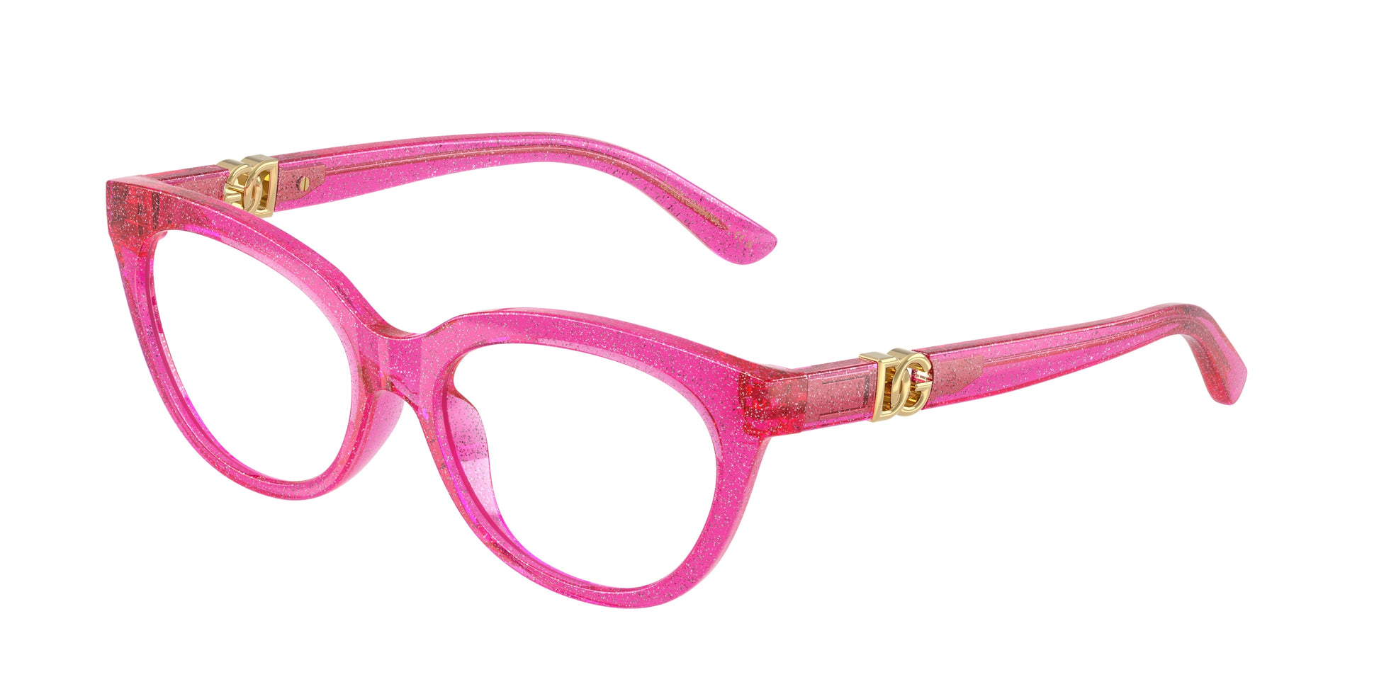 Dolce & Gabbana Kids DX5005U Butterfly Eyeglasses  3351-Glitter Pink 48-130-15 - Color Map Pink