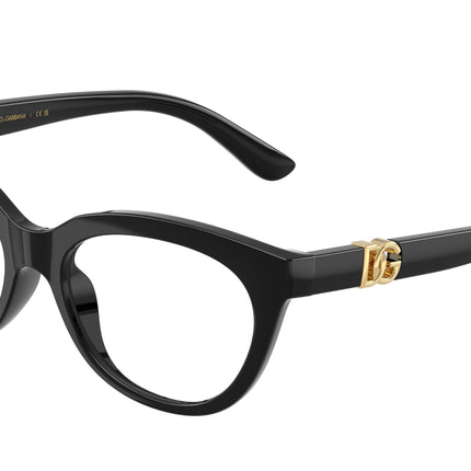 Dolce & Gabbana Kids DX5005U Butterfly Eyeglasses  501-Black 48-130-15 - Color Map Black