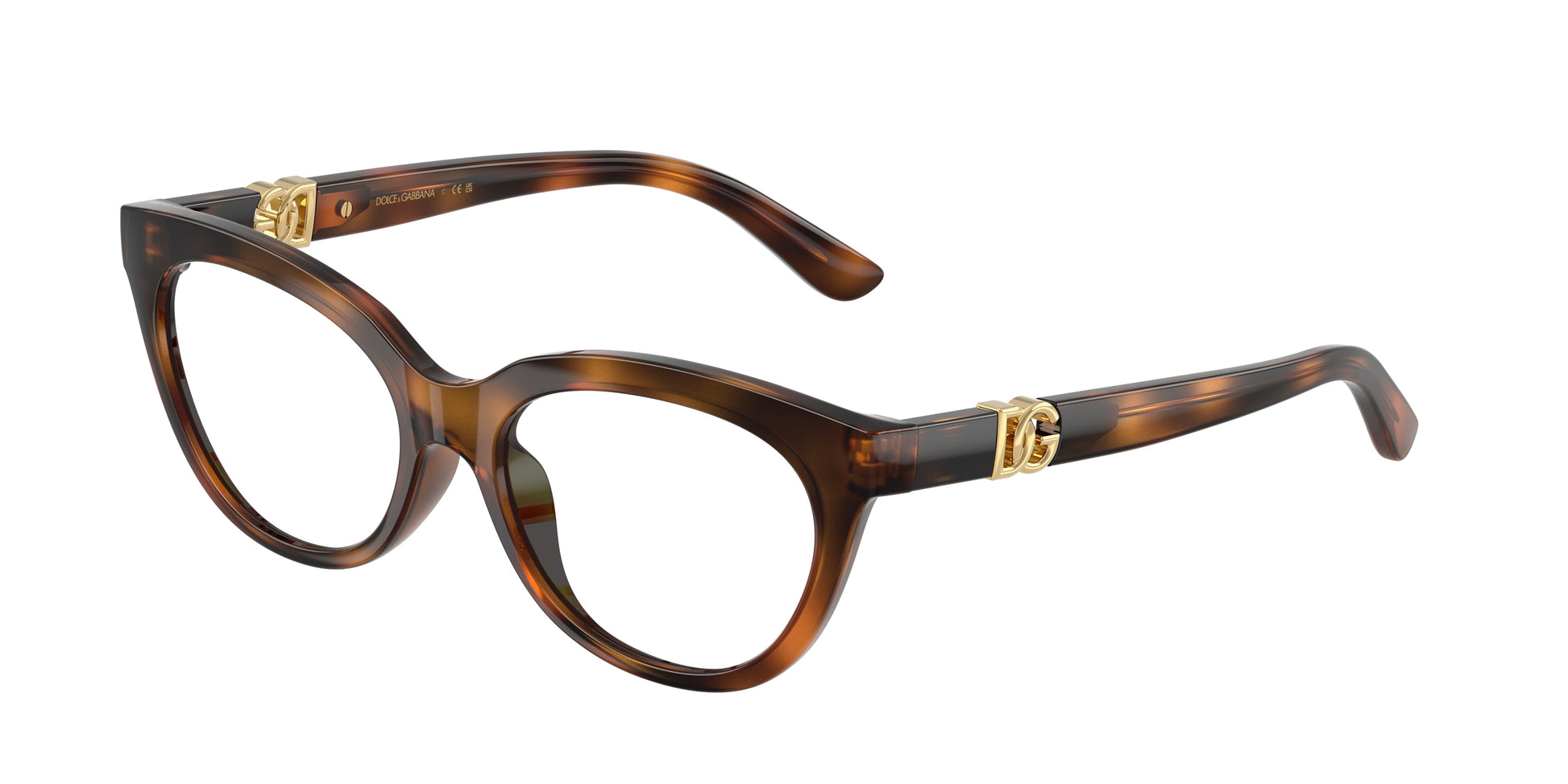 Dolce & Gabbana Kids DX5005U Butterfly Eyeglasses  502-Havana 48-130-15 - Color Map Tortoise