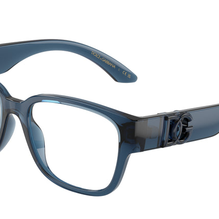 Dolce & Gabbana Kids DX5006 Square Eyeglasses  3009-Transparent Blue 49-130-15 - Color Map Blue