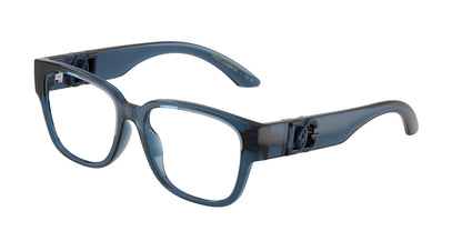 Dolce & Gabbana Kids DX5006 Square Eyeglasses  3009-Transparent Blue 49-130-15 - Color Map Blue