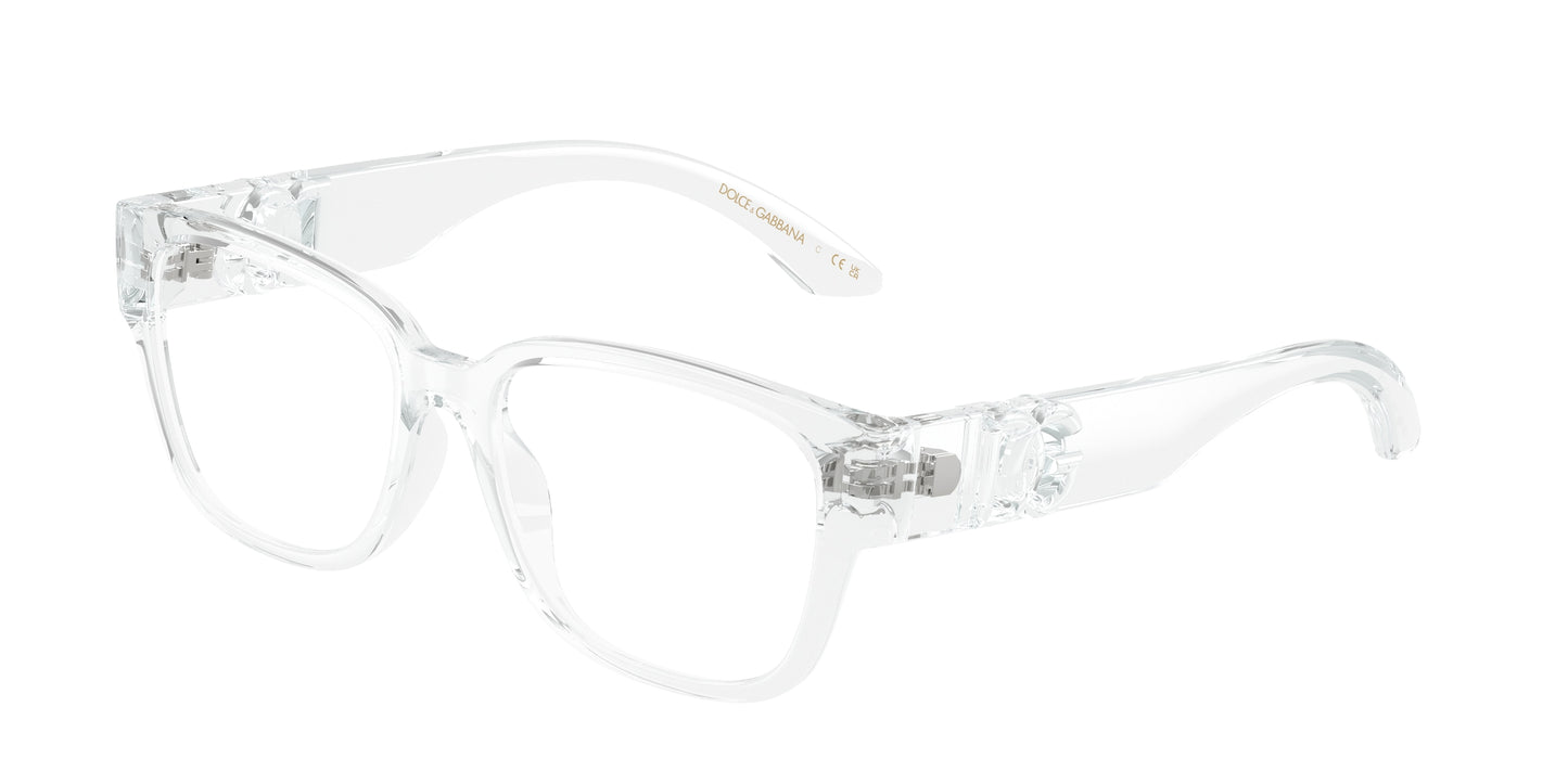 Dolce & Gabbana Kids DX5006 Square Eyeglasses  3133-Crystal 49-130-15 - Color Map Transparent