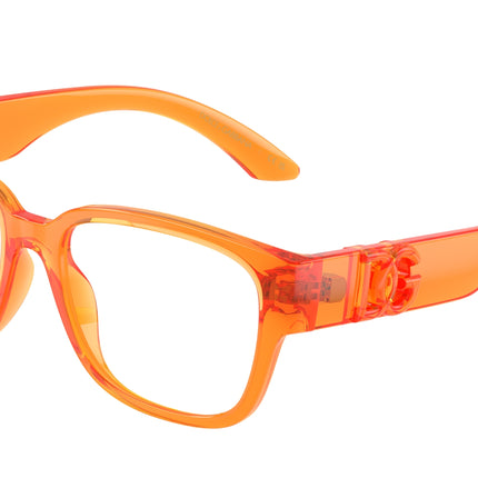Dolce & Gabbana Kids DX5006 Square Eyeglasses  3388-Transparent Orange 49-130-15 - Color Map Orange