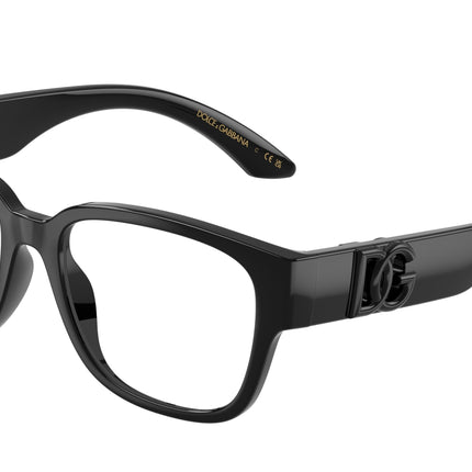Dolce & Gabbana Kids DX5006 Square Eyeglasses  501-Black 49-130-15 - Color Map Black