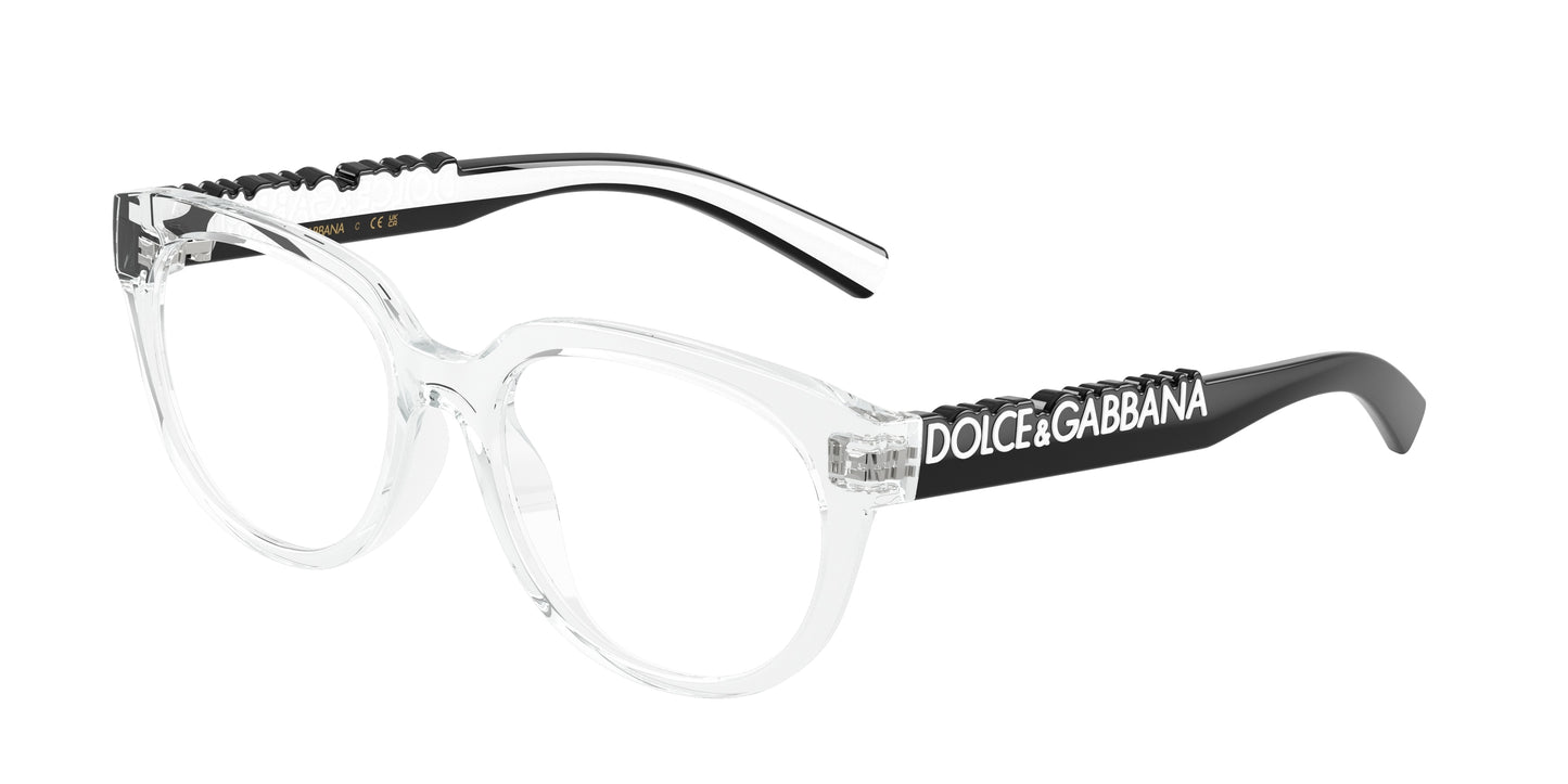 Dolce & Gabbana Kids DX5007 Phantos Eyeglasses  3133-Crystal 49-130-16 - Color Map Transparent