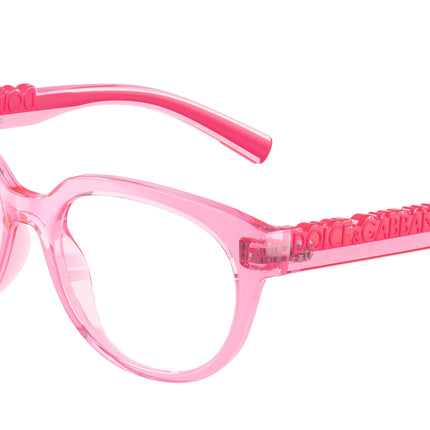 Dolce & Gabbana Kids DX5007 Phantos Eyeglasses  3148-Transparent Pink 49-130-16 - Color Map Pink