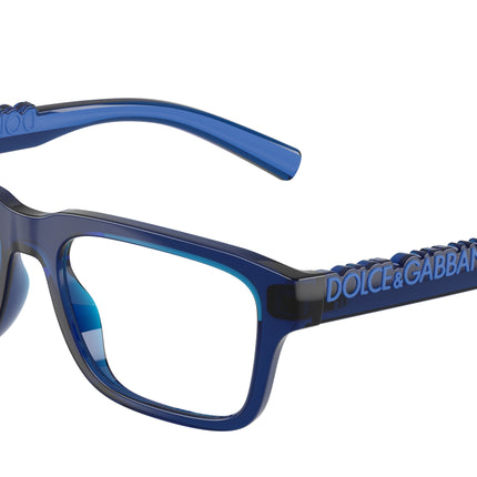 Dolce & Gabbana Kids DX5008 Rectangle Eyeglasses  3009-Transparent Dark Blue 49-130-16 - Color Map Blue