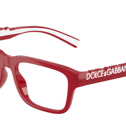 Dolce & Gabbana Kids DX5008 Rectangle Eyeglasses  3088-Red 49-130-16 - Color Map Red