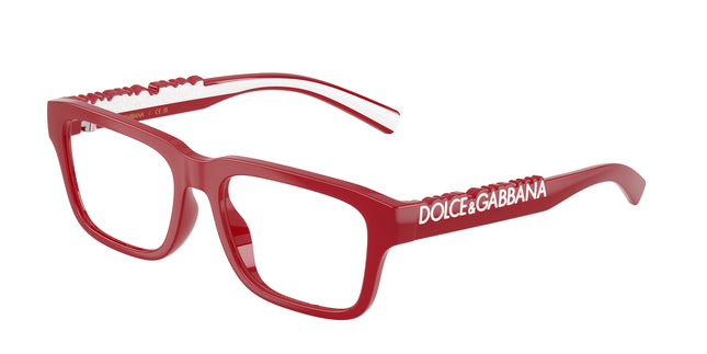 Dolce & Gabbana Kids DX5008 Rectangle Eyeglasses  3088-Red 49-130-16 - Color Map Red