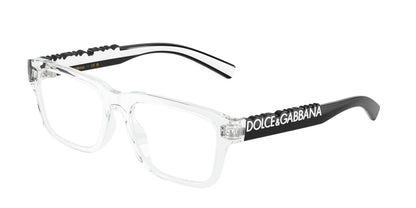 Dolce & Gabbana Kids DX5008 Rectangle Eyeglasses  3133-Crystal 49-130-16 - Color Map Transparent