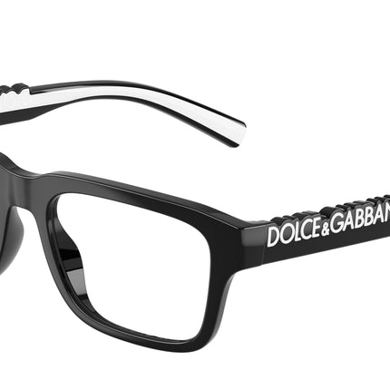 Dolce & Gabbana Kids DX5008 Rectangle Eyeglasses  501-Black 49-130-16 - Color Map Black