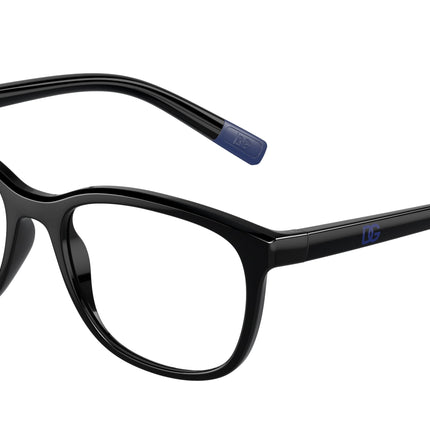 Dolce & Gabbana Kids DX5094 Rectangle Eyeglasses  501-Black 50-130-16 - Color Map Black