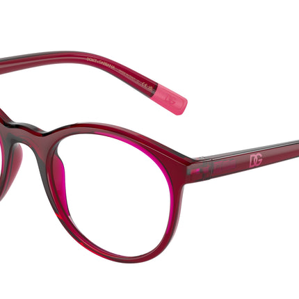 Dolce & Gabbana Kids DX5095 Phantos Eyeglasses  1551-Opal Cherry 46-130-19 - Color Map Red