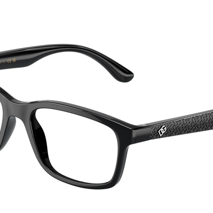 Dolce & Gabbana Kids DX5097 Rectangle Eyeglasses  501-Black 48-130-16 - Color Map Black