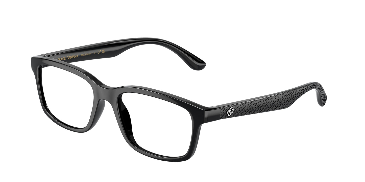 Dolce & Gabbana Kids DX5097 Rectangle Eyeglasses  501-Black 48-130-16 - Color Map Black