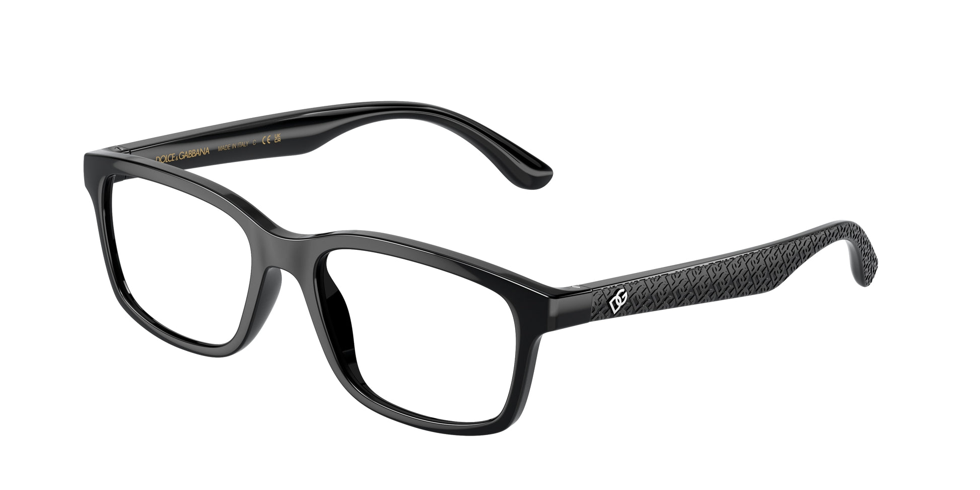 Dolce & Gabbana Kids DX5097 Rectangle Eyeglasses  501-Black 48-130-16 - Color Map Black