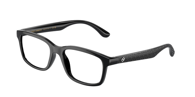 Dolce & Gabbana Kids DX5097 Rectangle Eyeglasses  501-Black 48-130-16 - Color Map Black