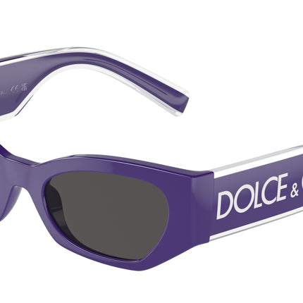 Dolce & Gabbana Kids DX6003 Cat Eye Sunglasses  333587-Purple 48-130-18 - Color Map Violet