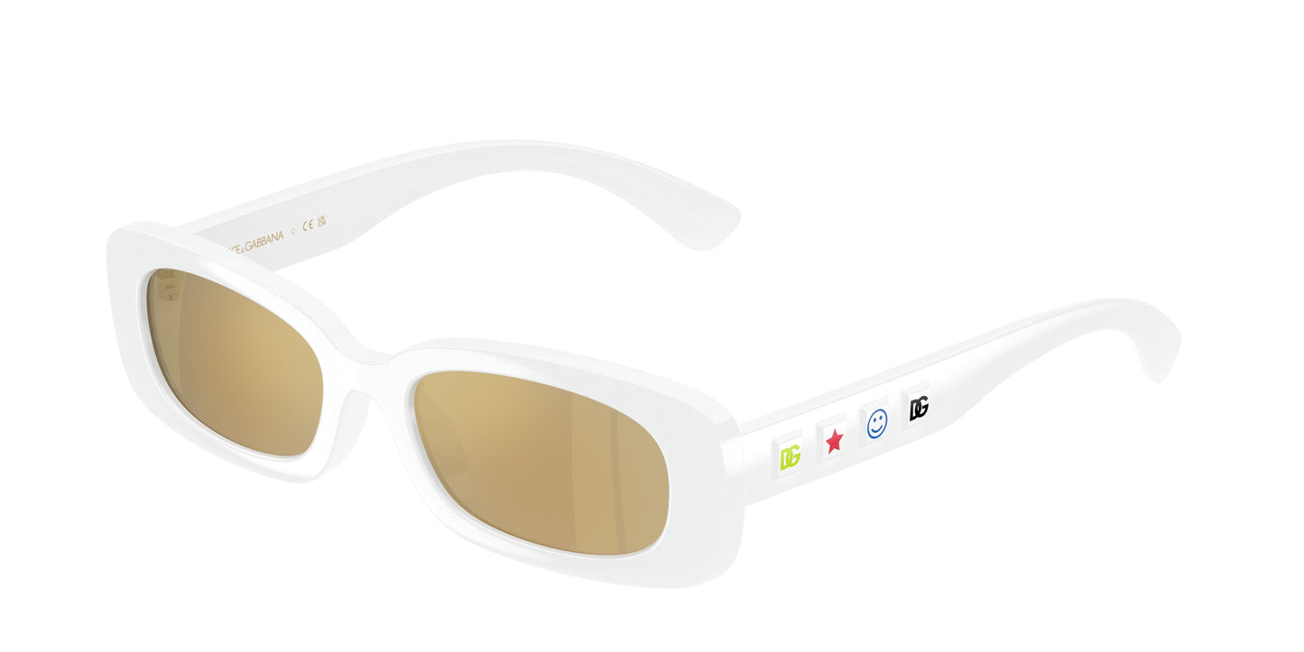 Dolce & Gabbana Kids DX6006U Rectangle Sunglasses  33127P-White 46-130-16 - Color Map White