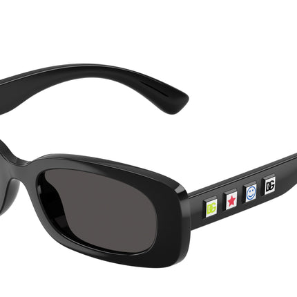 Dolce & Gabbana Kids DX6006U Rectangle Sunglasses  501/87-Black 46-130-16 - Color Map Black