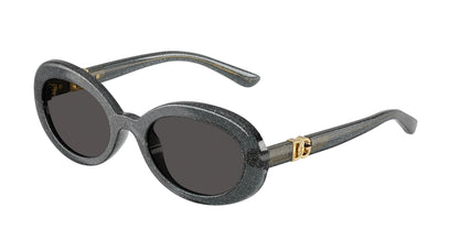 Dolce & Gabbana Kids DX6007U Oval Sunglasses  324187-Glitter Black 49-130-19 - Color Map Black