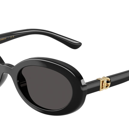 Dolce & Gabbana Kids DX6007U Oval Sunglasses  501/87-Black 49-130-19 - Color Map Black