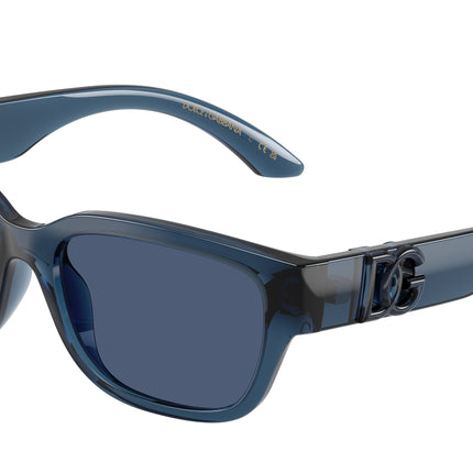 Dolce & Gabbana Kids DX6009 Rectangle Sunglasses  300980-Transparent Blue 50-130-15 - Color Map Blue