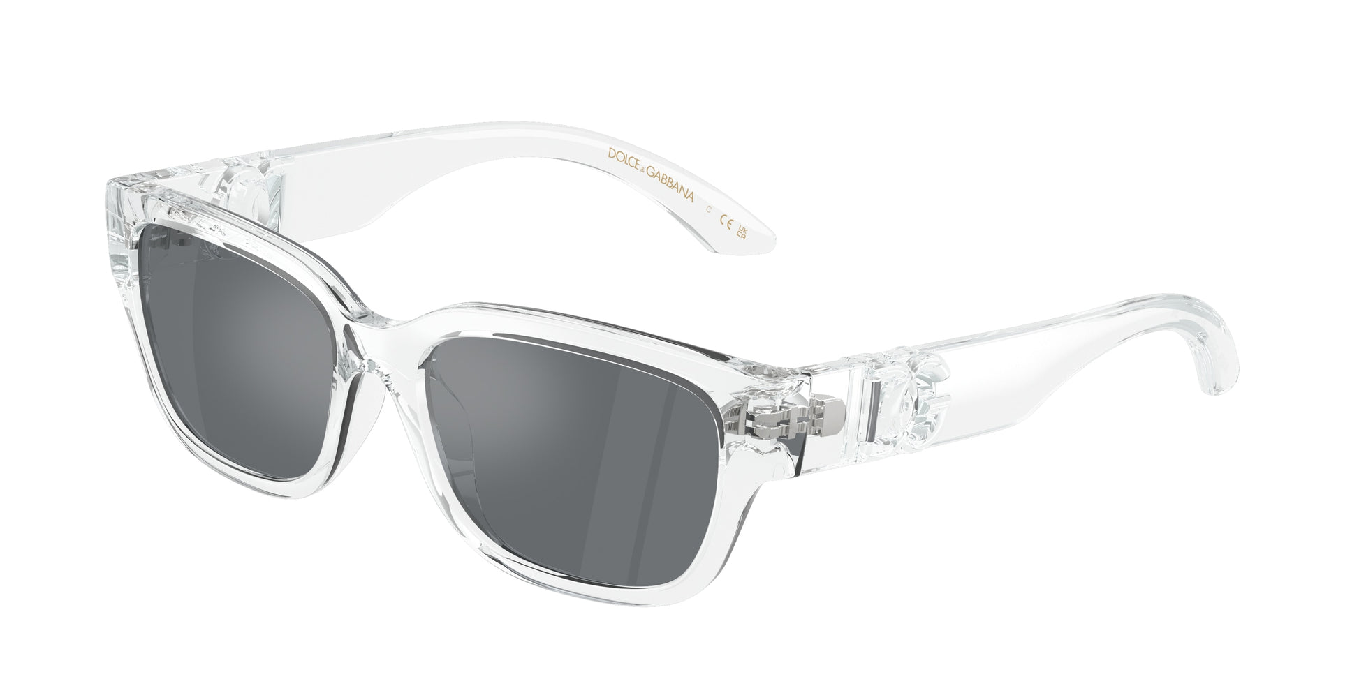 Dolce & Gabbana Kids DX6009 Rectangle Sunglasses  31336G-Crystal 50-130-15 - Color Map Transparent