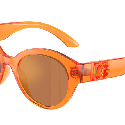Dolce & Gabbana Kids DX6010 Butterfly Sunglasses  33887J-Transparent Orange 47-130-17 - Color Map Orange