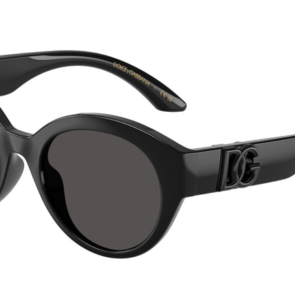 Dolce & Gabbana Kids DX6010 Butterfly Sunglasses  501/87-Black 47-130-17 - Color Map Black
