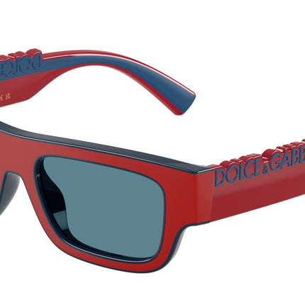 Dolce & Gabbana Kids DX6011 Rectangle Sunglasses  346680-Red/Blue 47-130-17 - Color Map Red